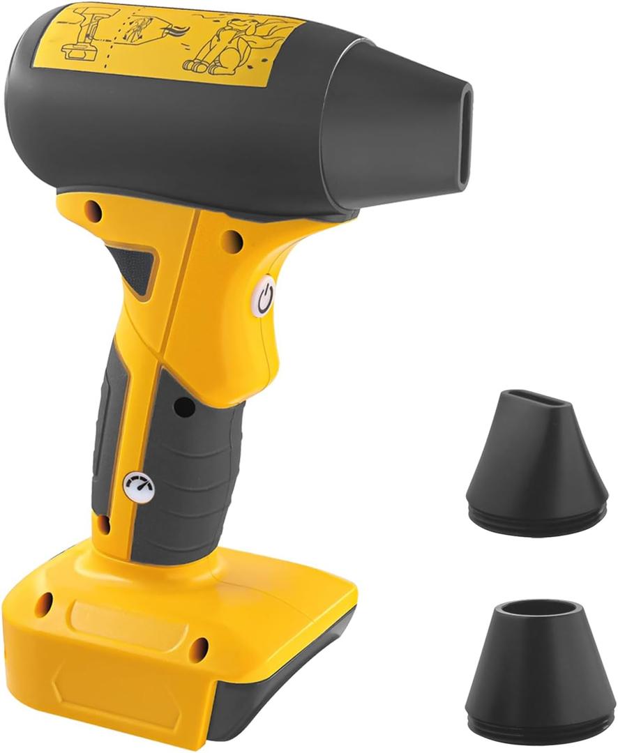 Mini Jet Dry Blower Turbo Fan for Dewalt 20V Max Battery, 130000RPM Cordless Portable Handheld Fan Blowers for Car, Leaf Blower, Cleaning, Camping, Workshops, Lawns (Battery not Included)