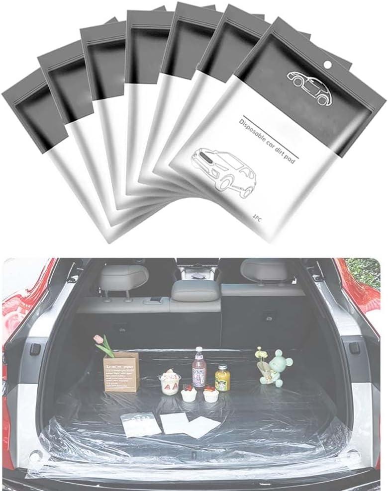 6 Pack Disposable Cargo Mat Liner Protective Cover Waterproof Guard Car Trunk Mat Protector Pads for Road Travel Camping Picnic SUV Truck Van Camper RV Sedan Protecting Trunk Carpet from Dirt