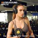 Hybrid Active Noise Cancelling Bluetooth Headphones,Bluetooth 6.0 Over Ear Wireless Headphones with 60H Playtime, Hi-Res Audio, Deep Bass, Memory Foam Ear Cups for Home Office Travel Black