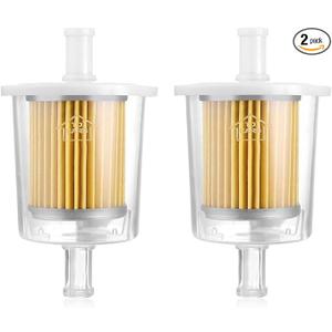 FUEL FILTERS INDUSTRIAL HIGH PERFORMANCE UNIVERSAL INLINE GAS FUEL LINE 3/8" 2 Pack