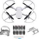 HeiyRC Mini 4K 2 SE Propellers Propeller Guard Landing Gear Leg Propeller Holder 16 Pcs Blades, 4 in 1 Bundle for DJI Mavic Mini 2 SE/Mini 4K/Mini SE/Mini 2 Fly More Combo Drone Accessories Set