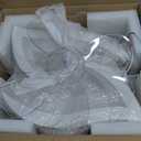 Malnutcolor Modern Low Profile 36 Inch White Flush Mount Ceiling Fan with 3 Light Color 6 Speeds, Fandelier for Living Room