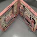 Careboda Massage Table Professional Massge Bed 3 Fold 82 Inches Height Adjustable (Macaron Pink)