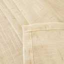 YoungsTex Linen Semi Sheer Curtains 63 Inch Length - Light Filtering Drapes with Back Tab Rod Pocket Lightweight for Living Room Window, Chamapgne, 2 Panels, 52 X 63 Inch (Champagne)