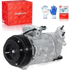 PHOBOOS A/C compressor with Clutch Compatible with Cadillac ATS 2013-2019, CTS 2014-2019 & Chevrolet Camaro 2016-2022, L4 2.0L/2.5L, Fast Cooling, Low Noise, Easy Installation, Ref. 68321