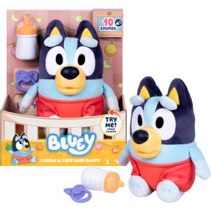 Bluey Care and Cuddle Soft Baby Toy Plush, 11, Interactive Electronic Baby Plush Toy with 10 Different Sounds, Cuddly Soft Toys for Ages 3+