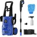 Pressure Washer, 4200PSI 2.6 GPM Power Washer with Foam Cannon 23FT Hose PATOOLIO Electric High Pressure Washer for Fences, Patios, Decks, Patios and Cars Powerwasher (Blue)
