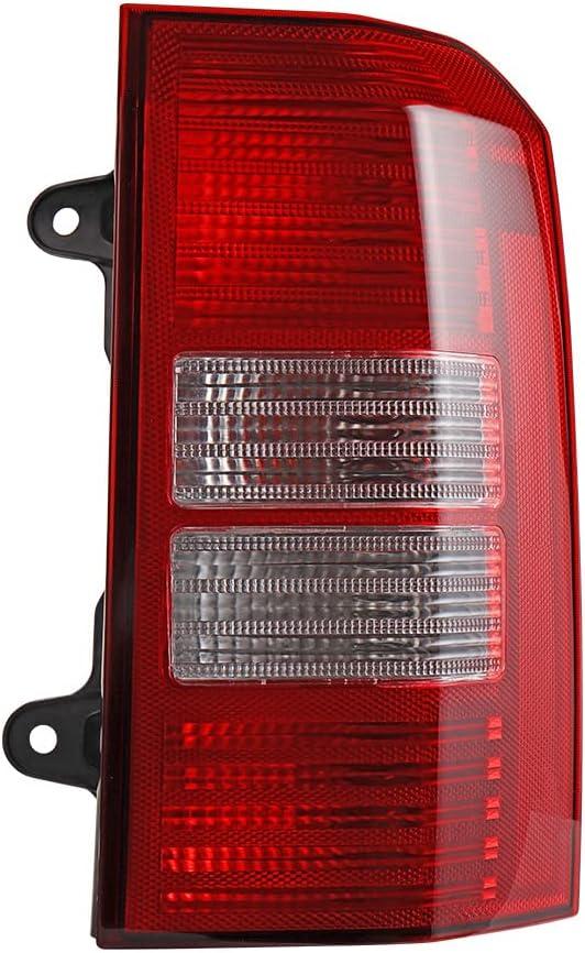 amopacorp Passenger Side Tail Light Running Brake Stop Turn Signal Reverse Lamp with 55W Halogen Bulb Compatible with 2008-2017 Jeep Patriot