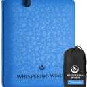 Whispering Winds Inflatable Seat Cushion - Comfortable Blow-up Foam Pad for Airplane, Travel, Stadium, Outdoors, Camping, Car & More
