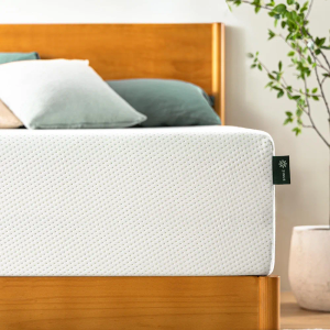 ZINUS 12 Inch Green Tea Memory Foam Mattress [New Version], Fiberglass free, Medium Firm Feel, Zoned Pressure Relief, Certified Safe Foams & Fabric, Bed-In-A-Box, Queen , White