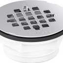 KOHLER K-22676-S Round PVC Shower Receptor Drain, Stainless Finish