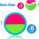 Outdoor Games, Toss and Ball Set with 6 Paddles and 3 Balls, Perfect Yard Games Outdoor Toys Games for Kids Ages 4-8 Easter Gifts for Kids/Adults/Family