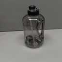 Large 95 OZ Water Bottle with Straw, Portable Handle, BPA Free, Eco-Friendly, Perfect for Sports and Fitness (1pack-Black)