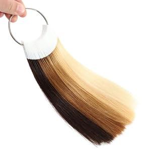 Human Hair Swatches Testing Color Samples for Salon Color Rings, Lightest Blonde 30 Pieces 8 Inch (1 Count (Pack of 30))