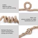 Jute Rope,1 1/2inch x 50 FT Natural Twisted Manila Heavy Duty Hemp Ropes for Crafts,Swing for Tree,Gardening, Bundling, Hammock, Nautical, Tug of War, Railings, Home Decorating