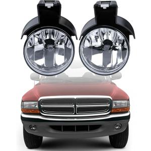 munirater CH2592104 CH2593104 Fog Lights with Bulbs Replacement for Dakota 1997-2000 Pickup Truck Replacement for Durango 1998-2000 Lighting OE Fitment Set (2-Pack)