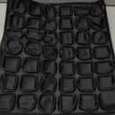 Upgrade Airplane Seat Cushion with No External Air Pump, Inflatable Seat Cushion for Long Flights, Portable Wheelchair Cushions, Adjustable Air Cushion with Non-Skid Bottom Relief Discomfort in Coccyx (square, Black)