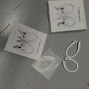2 Pairs AirPods Ear Hooks for AirPods Pro 2, Pro, 4, 3, 2 & 1 - Upgraded Anti Slip Sports Clip Hooks - White