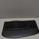 Ergonomic Wireless Keyboard with Wrist Rest, Wave Keys, Comfortable Natural Typing, 2.4GHz Ergo Wireless USB Computer Keyboard for Large Hands, Windows, Mac, Laptop, PC