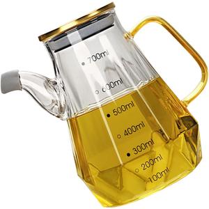 Diamond Oiler Oil Pour Bottle Water Carafes Honey Bottles Dispenser Bottles Oil Pot Oil Jug Salad Oil Dispenser Non Drip Oil Dispensers Tea Carafes Glass Salad Dressing