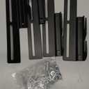 4pcs 711 Bolt-On to Hook-On Bed Frame Conversion Brackets for Headboard or Footboard, Bed Hook Adapter kit with Hardware, Hook on Bed Rails Brackets(Black)