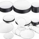 Jetec 40 Pieces Mini Size Round Mirror Small Round Mirror Adhesive Tiles Home Decoration for Crafts and DIY Projects Supplies(2 Inch, 3 Inch, 4 Inch)