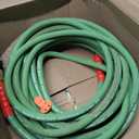 Pressure Washer Hose 50FT 3/8" for Cold and Hot Water 212F, with Swivel Quick Connect, 4500PSI Kink Resistant Grade Steel Wire Braided, Power Washer Hose With 2pcs M22-14mm Adapter (Green)