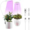 Grow Lights for Indoor Plants, Clip Plant Lights for Indoor Growing with Auto On/Off Timing 4/8/12 Hrs,10 Dimmable Levels,3 Spectrum Modes, Adjustable Gooseneck, Remote Control,2 Packs