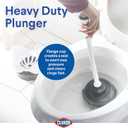 Clorox Toilet Plunger with Hideaway Holder Caddy Heavy-Duty Compact Design with Non-Skid Rubber Base for Bathroom Convenient Storage Toilet Unclogger, 6.5x19.5-Inch, White