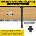 FMhotu #14 x 3-1/4" Trailer Deck Screws, Self-Tapping Sheet Wood Metal Screw, 161Pcs T25 Star Bits Reamer Tek Screws for Trailers, for Attaching Wood to Steel(Black)