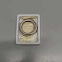 2 in 1 Rugged Metal Case for Samsung Galaxy Watch 8 Classic 46mm Cases SmartWatch, Matte Metal & Clear PC Back Cover Protect Accessories with Cleaning Cloth for Women Men - Titanium