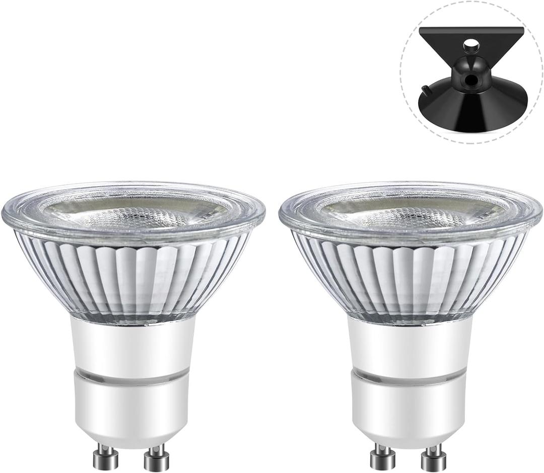 LED GU10 Range Hood Light Bulbs, LED Stove Appliance Light Bulb, Kitchen Light Replacement Halogen Light Bulb, 50W Equivalent, 5000K, 6W 550 Lm, Dimmable,Waterproof IP65 Pack of 2
