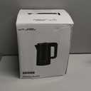 Travel Kettle Electric Small Foldable Portable Kettle,Silicone Collapsible Heating Water Boiler Tea Pot for Camping,Easy for Storage with Separable Power Cord (Black)