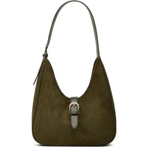 Retro Suede Shoulder Bag For Women Underarm Bag Winter Women's Hobo Bag Purse Tote Bag Commuter Handbag (Army Green)