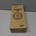 3D Premium Skin-Feel Leather Car Steering Wheel Cover, Anti-Slip Breathable Soft Slim Design, Universal 15 inch, Black with Orange (Round-Medium[14.5''-15''])