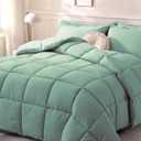 DOWNCOOL Comforters Oversize King Size, Duvet Insert,Sage Green All Season Duvet, Lightweight Quilt, Down Alternative Hotel Comforter with Corner Tabs (Sage Green, Oversize King 116x98 Inches)