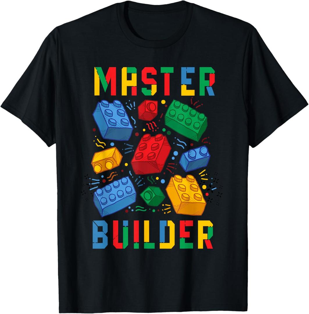 Brick Builder Funny Blocks Building Master Builder T-Shirt S