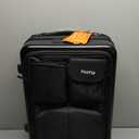 Carry On Luggage 22x14x9 Airline Approved 20 Inch Expandable Carry-On Luggage Suitcase with Wheels, Front Laptop Pocket, USB Charging Port, Spinner Wheels & TSA Lock, Black
