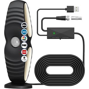 2025 TV Antenna for Smart TV Indoor for Local Channels HD Digital Antenna Outdoor Long Range Reception with Amplifier Signal Booster Supports 4K 1080p HD (Compact) Black 2025 TV Antenna for Smart TV Indoor for Local Channels HD Digital Antenna Outdoor Long Range Reception with Amplifier Signal Booster Supports 4K 1080p HD (Compact) Black