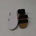 Nature Breeze Womens Kacie Closed Toe Casual Ankle Strap Sandals (7.5, Black)