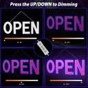 Open Sign for Business, 40"x14" Dimmable Large LED Open Signs with Hanging Installation for Bar Pubs Store Restaurant Office Hotel Salon (Red & Blue)