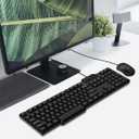 Wired Keyboard and Mouse Combo, Gofreetech Full-Size Keyboard and Mouse Combo with Optical Wired Mouse, USB Plug-and-Play, Compatible with Windows Mac OS Laptop/Desktop/PC