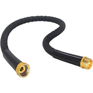 10FT Short Garden Hose – Kink-Free, Non-Expanding, Lightweight, Ideal for Connecting Extensions & Short-Distance Use (Balcony, RV, Bathroom) – Black