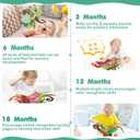 beiens Baby Books Toys, Touch and Feel Crinkle Cloth Book for Infant Baby 0-3-6-12-18 Months, Early Development Interactive Stroller Soft Toys, Newborn Gifts for Boys Girls (S)
