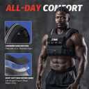 ZELUS Weighted Vest Men, 36lbs Adjustable Weight Vest with 10/16/20 removable Iron Weights and Reflective Strips, No-Bounce Design for Strength Training, Running, HIIT & Calisthenics