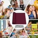 Plastic Table Cloth,100 Feet X 54 Inch Plastic Table Cover Roll Premium Disposable Tablecloth for Picnic, Party, Banquet, Birthday, Wedding, Anniversary (Burgundy)