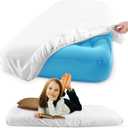 Breling Kids Air Mattress Fitted Sheets Compatible with Intex Cozy Kidz (Sheet Only) Toddler Inflatable Mattress Sheets for Kids Sleepover Party Travel Camping Airbed(White,1 Pc)