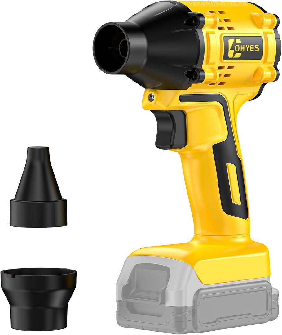 ohyes Air Blower Brushless HighSpeed Motor Compatible with DeWALT 18v 20v Max Battery Air Duster Leaf Blower for Camping BBQ & Workshop (Battery not Included)