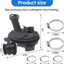 Upgraded WD19X25278 Dishwasher Diverter Valve Kit for GE, Whirlpool, Kenmore, Maytag, Amana Dishwasher Replacement Parts Replaces WD00X25260, WD18X21678, WD19X25259