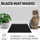 Petfolio 12 Pack Upgraded Black Cat Repellent Mat - 16" x 13" Scat Mat for Cats Has Uneven Spikes is an Effective Scat Mat for Dogs, Cats Repellent Outdoor & Indoor to Deter Cats, Dogs & Small Animals